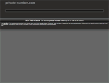 Tablet Screenshot of private-number.com